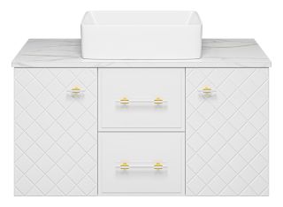 Подвесная тумба под раковину Brevita Shanel SHA-09100-01-01-2Я 100см белый